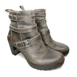 The ART Company Grey Leather Heeled Boots | 38
